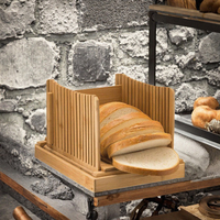 Trancheuse à pain en bois et étagère de rangement à un seul niveau pour usage domestique et commercial