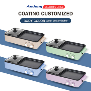 Parrilla Eléctrica y Olla Caliente 2 en 1 Andong con Superficie Antiadherente y Sin Humo para el Hogar, para 2-3 Personas - Product Image 2