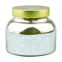 Individuelle luxuriöse große natürliche Aroma-Sojawachs-Chrom-Quartz-Glas-Glas-Kerze mit Golddeckel für Zuhause Aromatherapie Hochzeitsfeier