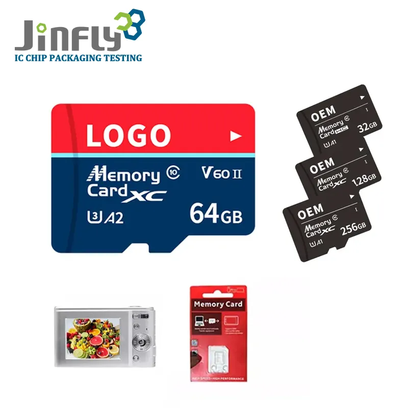 JINFLY Factory Wholesale 4GB 8GB 16GB 32Gb 64Gb 128GB Memoir Card Car DVR 128 GB 256Gb 512Gb TF SD Card Phone Camera Memory Card