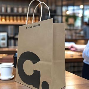 Bolsas de Papel Kraft Marrón Ecológicas con Materiales Reciclados, Asas Retorcidas para Envasado de Café, Té, Jugos y Bebidas, Logotipo Personalizado - Product Image 2