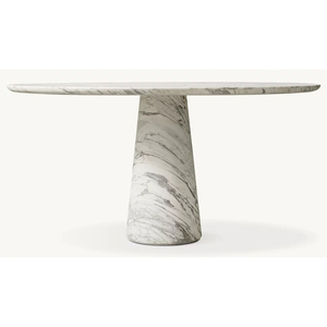 Marca privada Fabricante de muebles de gama alta Mesa de centro circular de mármol Sala de estar Mesa de comedor de travertino - Product Image 2