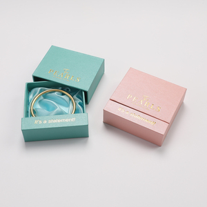 Custom Logo Modern Square Sliding Recyclable Paper Jewelry Drawer Boxes for Earrings Necklaces Bracelets <b>Rings</b> <b>Storage</b> - Product Image 5