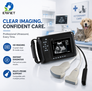 EURVET Equipo Veterinario, Escáner de Ultrasonido Veterinario Digital Portátil con Múltiples Sondas para Animales - Product Image 1