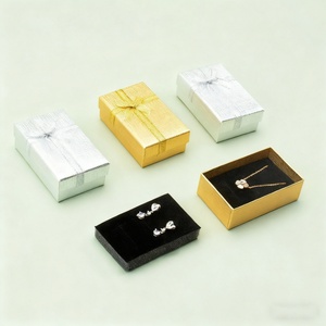 Luxury Trendy Girls Paper Jewelry <b>Box</b> with Velvet Lining Simple and Light Design for Ribbon <b>Earrings</b> <b>Gift</b> Packaging - Product Image 2