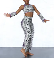 Tenues de majorettes personnalisées brillantes, bleues, pour spectacle, avec paillettes et franges, ensembles de tenues de majorettes sur mesure