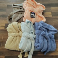 Albornoz Largo de Franela Extragrande de Invierno al por Mayor para Parejas, Lujoso, Cálido y con Capucha, Bata Gruesa para Mujer