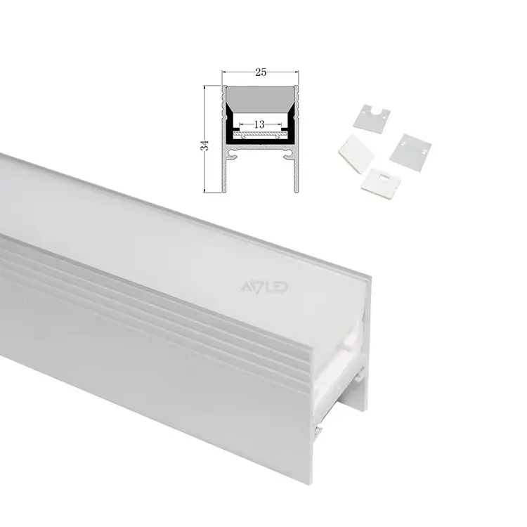 Precio de fabricación Piso de perfil de aluminio Alu Profil Carcasa de canal U para tira de luz Led flexible Superficie Lámpara lineal LED