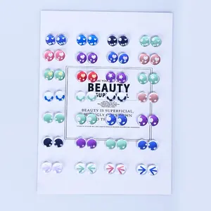 공장 판매 8mm - 50mm 유리 카보 숑 눈동자 매력 플랫 백 아트 인형 소품을위한 라운드 귀여운 눈 DIY 보석 만들기