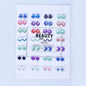 Venta de fábrica 8mm - 50mm cabujón de cristal pupila encantos Flatback redondo lindo ojo para arte muñeca accesorios DIY fabricación de joyas