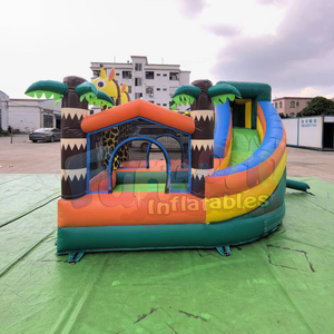 Castillo inflable comercial para niños, tipo chateau, con tobogán, para uso en exteriores. - Product Image 2