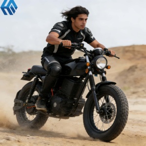 Motocicleta Deportiva Eléctrica Todoterreno, Batería de Litio de 2000W, 72V, Alta Velocidad, 80km/h, Estilo <span class=keywords><strong>Cafe</strong></span> <span class=keywords><strong>Racer</strong></span> - Product Image 2