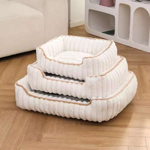 Tempat tidur hewan peliharaan mewah-bantal mewah lembut untuk anjing kecil & kucing-bagian bawah antiselip & mudah dibersihkan-Tersedia banyak ukuran & warna - Product Image 1