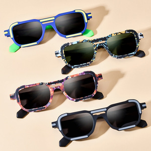 <span class=keywords><strong>Lunettes</strong></span> de soleil polarisées de forme unique pour hommes et femmes, monture en acétate mat, <span class=keywords><strong>lunettes</strong></span> de soleil polarisées carrées, <span class=keywords><strong>lunettes</strong></span> de soleil multicolores - Product Image 3