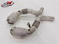 Downpipe KM Performance SS304 avec catalyseur à haut débit Euro 6 pour BMW M550i G30 N63 4.4T 2017-2020, système d'échappement sport