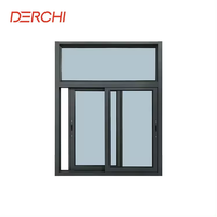 Fenêtre et porte en aluminium à coupure thermique à triple voie tempête haut de gamme fenêtres coulissantes en aluminium avec écran