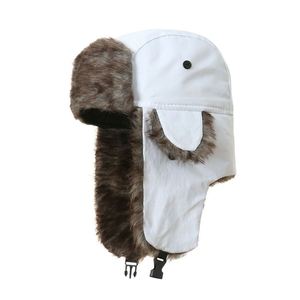 Chapeau Aviateur Homme en Nylon Taslon Pas Cher avec Cache-Oreilles en Fausse Fourrure, Chapeau Trappeur à Longues Oreilles, Chapeau d'Hiver Chaud pour la Russie - Product Image 1
