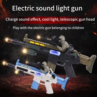 Nouveaux jouets pistolets électriques 2023 ressemblant à de vrais armes avec lumière colorée et son de combat, jouets mitrailleuses en plastique pour enfants