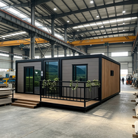 Maison conteneur préfabriquée extensible de 20 pieds, villa modulaire mobile, cabane de villégiature avec terrasse pour hôtel de vacances en Asie du Sud-Est