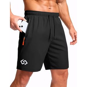 Pantalones cortos deportivos ligeros para hombre FOXA, de secado rápido, con bolsillos con cremallera, para gimnasio, correr, yoga, baloncesto, entrenamiento - Product Image 1