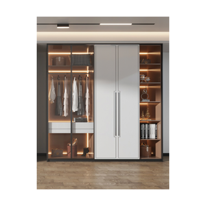 Sistem lemari kustom, Set lemari penyimpanan pakaian Modern untuk kamar tidur, Lemari furnitur, lemari pakaian jalan di lemari - Product Image 3