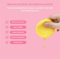 Produit Naturel, Faible MOQ, Ensemble de Soins Éclaircissants Entièrement Naturels pour la Peau, Tampons au Curcuma et à l'Acide Kojique à Prix Avantageux