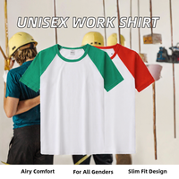 T-shirt tricoté oversize pour homme, manches raglan contrastées, col rond, manches courtes, personnalisable avec logo, streetwear, tenue décontractée