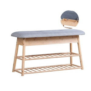 Cheap Space Saving 2 Tier Design Easy Assemble <strong>Storage</strong> Organizer Bamboo Shoe Rack with <strong>Seat</strong>, Shoes <strong>Storage</strong> <strong>Bench</strong> - Product Image 6