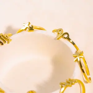 Anillo con símbolo de acero inoxidable de oro de 18K para mujer, 12 anillos con signo del zodiaco, sortija de astrología ajustable, con <span class=keywords><strong>personalidad</strong></span>, venta al por mayor - Product Image 4