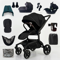 Poussette bébé multifonctionnelle pliable 4 en 1 de luxe avec chariot portable en aluminium pour nourrisson, pour les sorties, les courses et l'usage quotidien