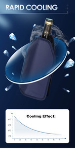 Logo personnalisé Refroidissement rapide Réutilisable Vin Glace Gel Pack Sac <span class=keywords><strong>de</strong></span> refroidissement Porte-bouteille Manchon refroidisseur pour <span class=keywords><strong>champagne</strong></span> <span class=keywords><strong>Blanc</strong></span> Rouge Vin Bière - Product Image 5