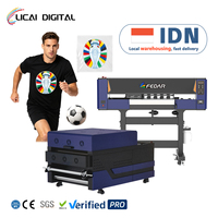 Peralatan Pencetak Transfer DTF FD60 60cm Roll to Roll dari Pabrik, Mesin Pencetak Film PET dengan Pembersih Printhead Otomatis untuk Toko Pakaian