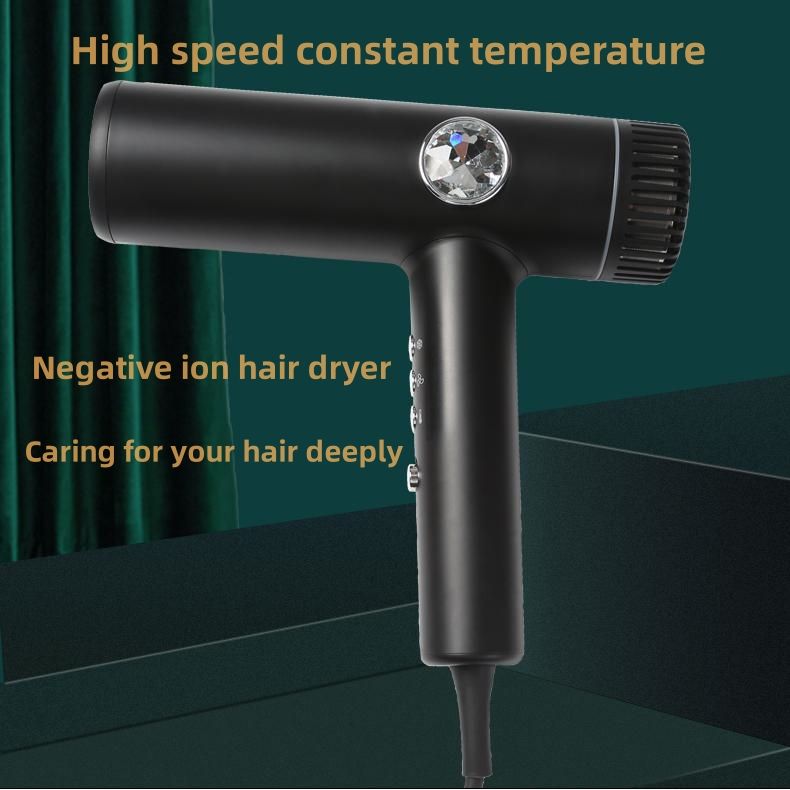 2400w High Power Bldc Secador De Pelo Rhinestone Decor High Speed