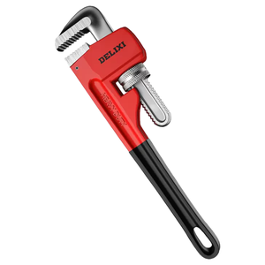 DELIXI ELECTRIC <span class=keywords><strong>Llave</strong></span> <span class=keywords><strong>de</strong></span> <span class=keywords><strong>tubo</strong></span> <span class=keywords><strong>de</strong></span> 10 pulgadas <span class=keywords><strong>de</strong></span> alta resistencia, <span class=keywords><strong>de</strong></span> acero al carbono y aluminio, con gran apertura y mango hueco ajustable - Product Image 1