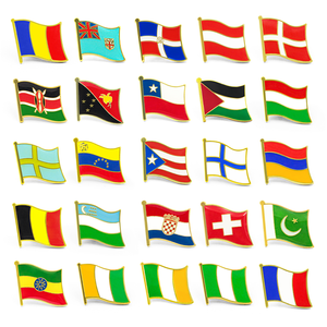 Personalizado Canadá Alemania Países Bajos Italia Austria Portugal Metal solapa duro suave esmalte broche país bandera Pin - Product Image 6