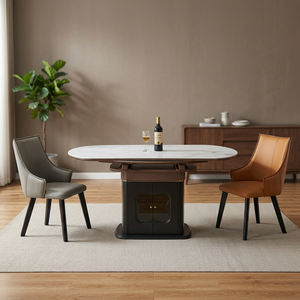 Juego de Comedor Moderno de Lujo, Muebles de Comedor de Madera, Mesa Rectangular para Casa, Restaurante, Villa (no incluye escritorio) - Product Image 2
