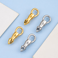 Fermoir conique rotatif en acier inoxydable plaqué sous vide, design original, en forme de bec d'aigle, fait main, pour bijoux DIY