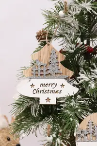 Produsen Ornamen Gantung Natal Liontin Kayu, untuk Dekorasi Pohon Natal Pesta Rumah