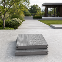 Plancher composite WPC co-extrudé massif, grain de bois embossé, résistant aux intempéries, pour aménagement extérieur – Fournisseur direct usine