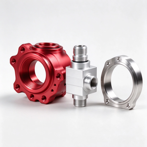 Piezas de Brida de Aluminio Anodizado Mecanizadas por CNC, Brida de Conexión Roscada Personalizada, Componentes de Hardware Industrial de Alta Tolerancia - Product Image 1