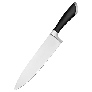 Couteau de <span class=keywords><strong>chef</strong></span> en acier inoxydable à haute teneur en carbone de 8 pouces avec couteau de cuisine de construction en métal avec logo personnalisé pour les chefs - Product Image 1