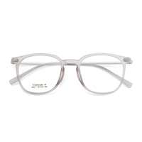 M8211 Monturas de Gafas con Puente Nasal Integrado, Gris Pulido Premium, Estilo Coreano, Maquillaje Nude, Patillas de Titanio Retro, Estilo Celebridad Online