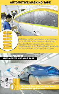 Nastro Adesivo in <span class=keywords><strong>Carta</strong></span> Crespa di Alta Qualità per Carrozzeria, Temperatura Automobilistica, per Verniciatura e Mascheratura - Product Image 5