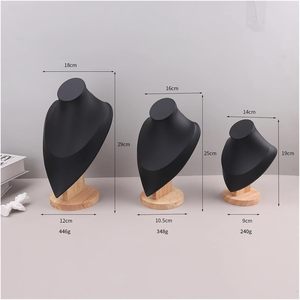 Présentoirs de bijoux en suède en gros, présentoirs de luxe pour colliers - Product Image 4