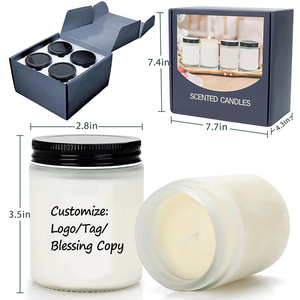 Juego de 4 Velas Aromáticas en Frascos de Vidrio Mate, Fragancia Duradera, Combustión Limpia, Ideal para Regalos de Aromaterapia en el Hogar - Product Image 3