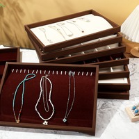 Présentoir à bijoux fantaisie, Boîte de rangement pour pendentifs, Plateau de présentation pour bagues, Présentoir pour boucles d'oreilles et bijoux de poignet