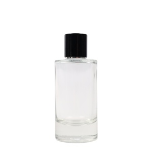 2022 Offre Spéciale de luxe 100ml Transparent Oblat Forme Verre Brouillard de Pulvérisation Bouteille De Parfum De Luxe En Verre Avec Pompe de L'or - Product Image 1