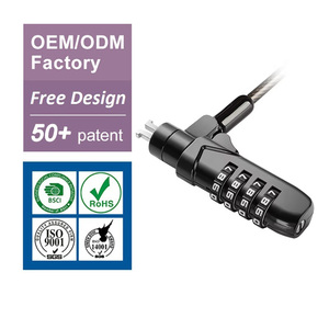 Thiết Kế Mới Chiều Dài Cáp 1.8M Với 4 Khóa Cáp Kết Hợp Mật Khẩu Kỹ Thuật Số Cho Iphone/Ipad/Khóa Cáp Máy Tính Xách Tay - Product Image 1