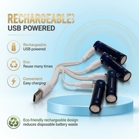 Piles rechargeables AA au nickel-zinc 1,6 V avec câble USB-C 1,8 Wh