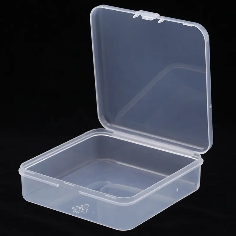 Custom Design Product Wholesale Packaging Square Recyclable PP Plastic Box 105X105X30mm with Lid